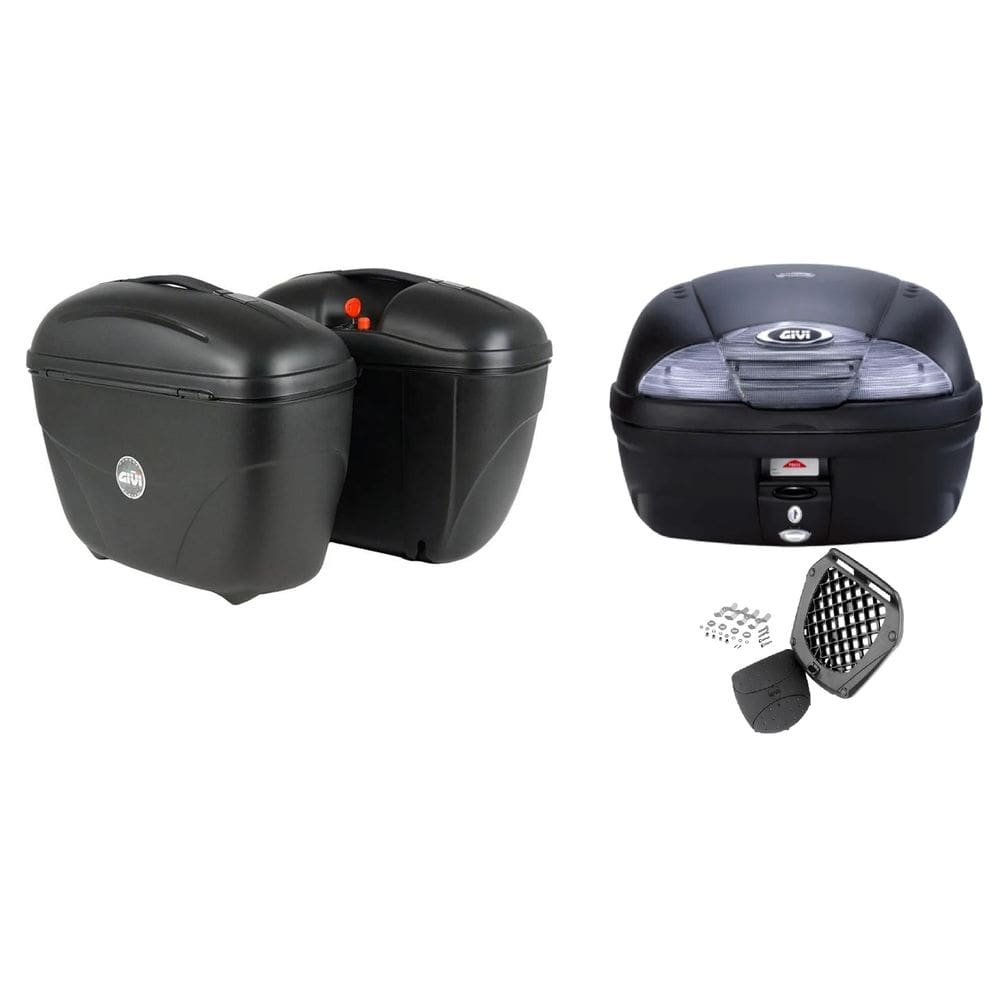 Kit Bau moto Bauleto Givi E45 Monolock Traseiro + Givi E-21 Lateral Par