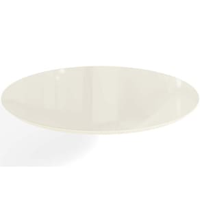 Tampo Mesa Sala de Jantar Madeirado c/ Vidro TA43 Redondo 105cm Off White/Off White - Kappesberg