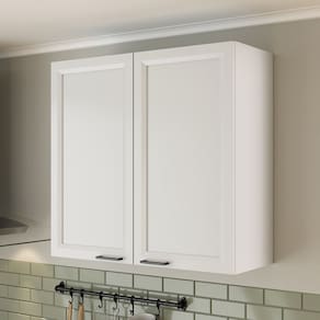 Armário Aéreo Duplo 80cm Soho Cabecasa Madeiramadeira Branco