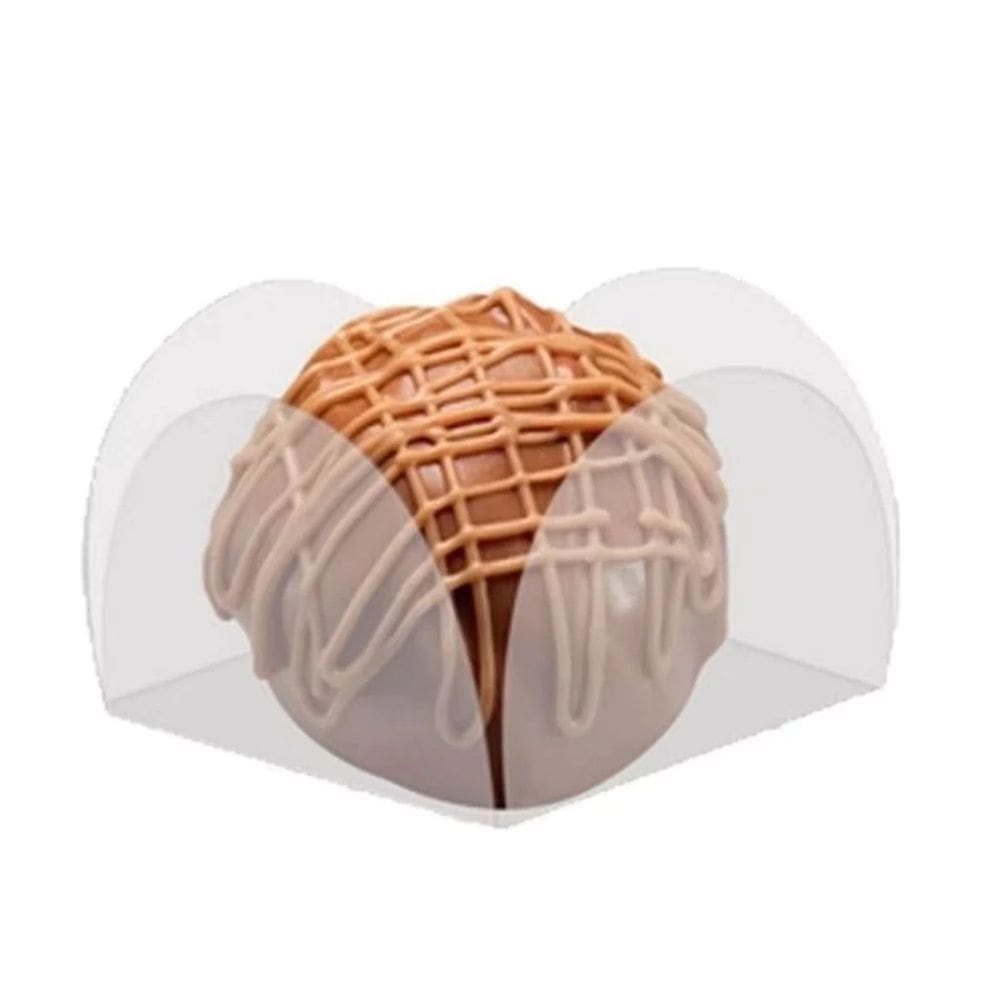 Forminhas de Acetato 4 Pétalas Transparente 100 Peças (Ideal P/ Doces Brigadeiros Aniversários Festas e Casamentos) Idea 0692