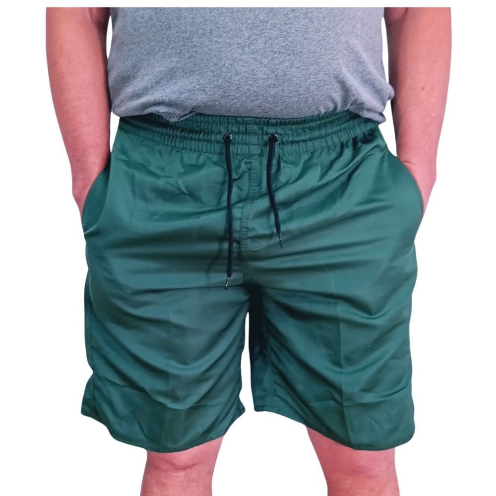 Bermuda masculina Tactel com Bolso Funcional com Elastico e Cordão na Cintura