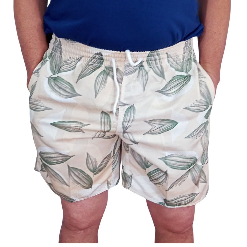 Bermuda Masculina Estampada com Bolsos Moda Praia em Tactel