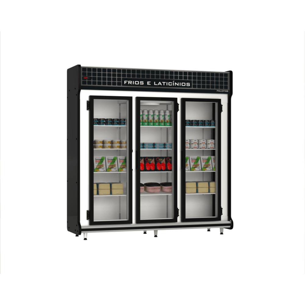 Expositor Refrigerado Auto Serviço Polofrio 2,00m 3 Portas 2153 220v
