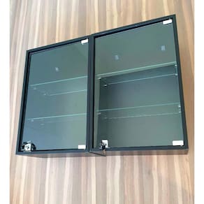 2 Vitrines Suspensa Pequenas Preta