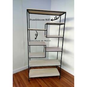 Estante prateleira Metalon Aço Rustico 6 Nichos Industrial