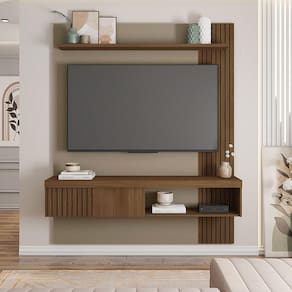 Painel Suspenso Decorativo Grant Mdf/mdp Para Tv Até 55 Pol Havana/fendi G11 - Gran Belo