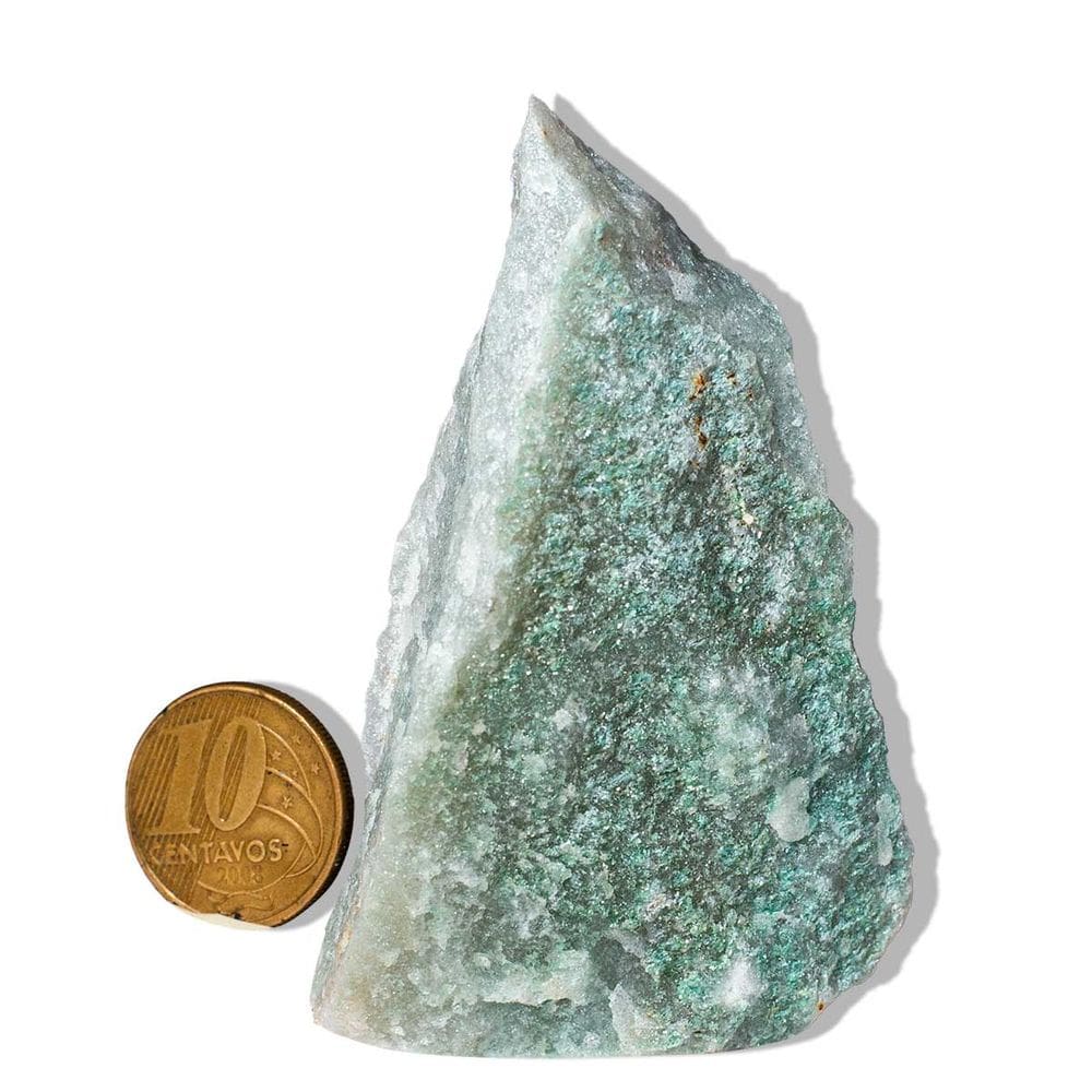 01 Quartzo Verde Pedra Pé Serrado 50 a 100g 5 a 10cm Tipo B