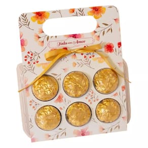 Embalagem para Brigadeiro Maleta Blister (Tudo com Amor) Ideal Para 6 Doces 20 Peças - Idea 4548