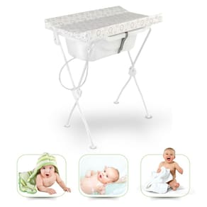 Banheira de bebê até 30Kg Branca com suporte e Trocador Tutti Baby