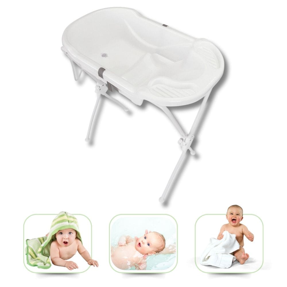 Banheira de Bebê com suporte Dobrável Tutti Baby Branco 30Kg