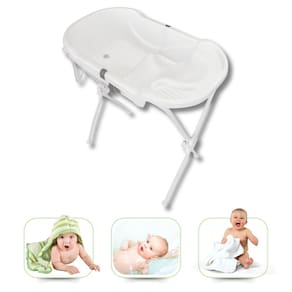 Banheira de Bebê com suporte Dobrável Tutti Baby Branco 30Kg