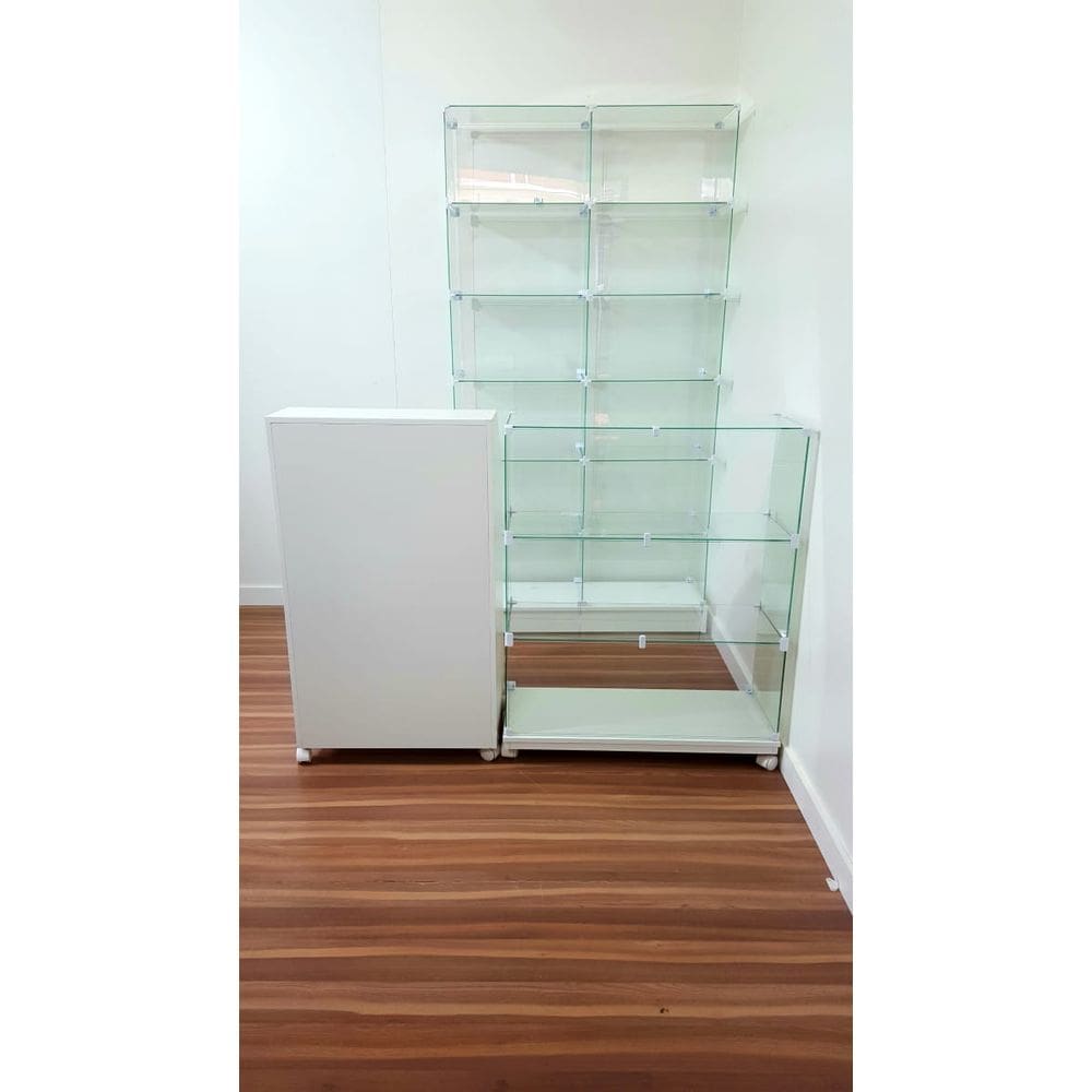 Conjunto Modular de Vidro com Valet Organização e Estilo para Seu Ambiente