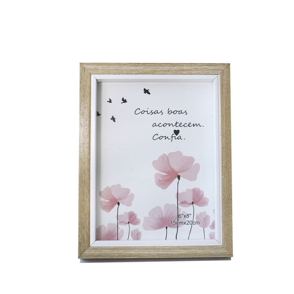 Porta Retrato Decorativo De Plástico Foto 15X20cm Pé Gravata