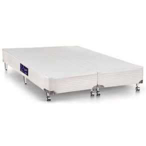 Cama Box Base Queen Gold Star Vitagel White (158x198x23 (2 uni 79X198)) - Castor