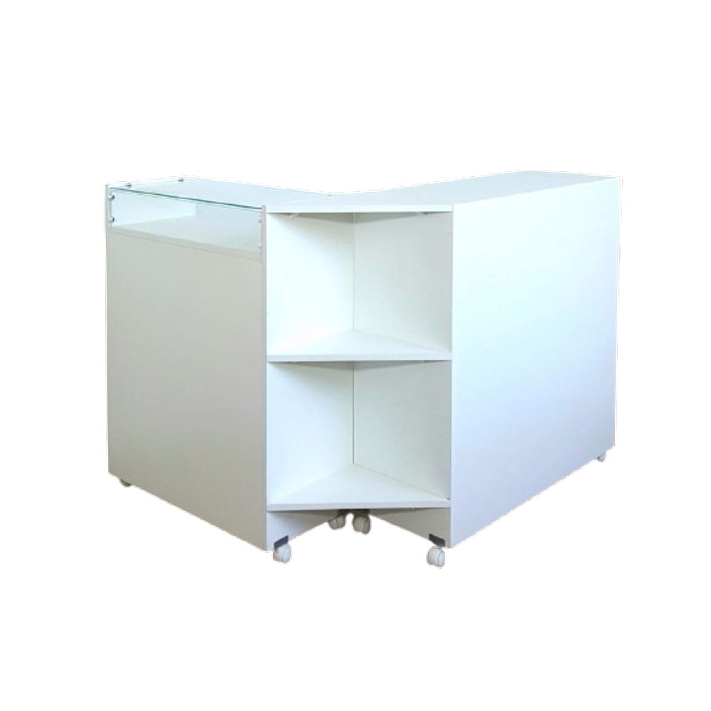 Balcão em L com Rodas Mobilidade e Funcionalidade -114x94 cm
