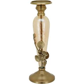 Sanctur Castiçal 36X12X12Cm Metal Dourado Lustrado
