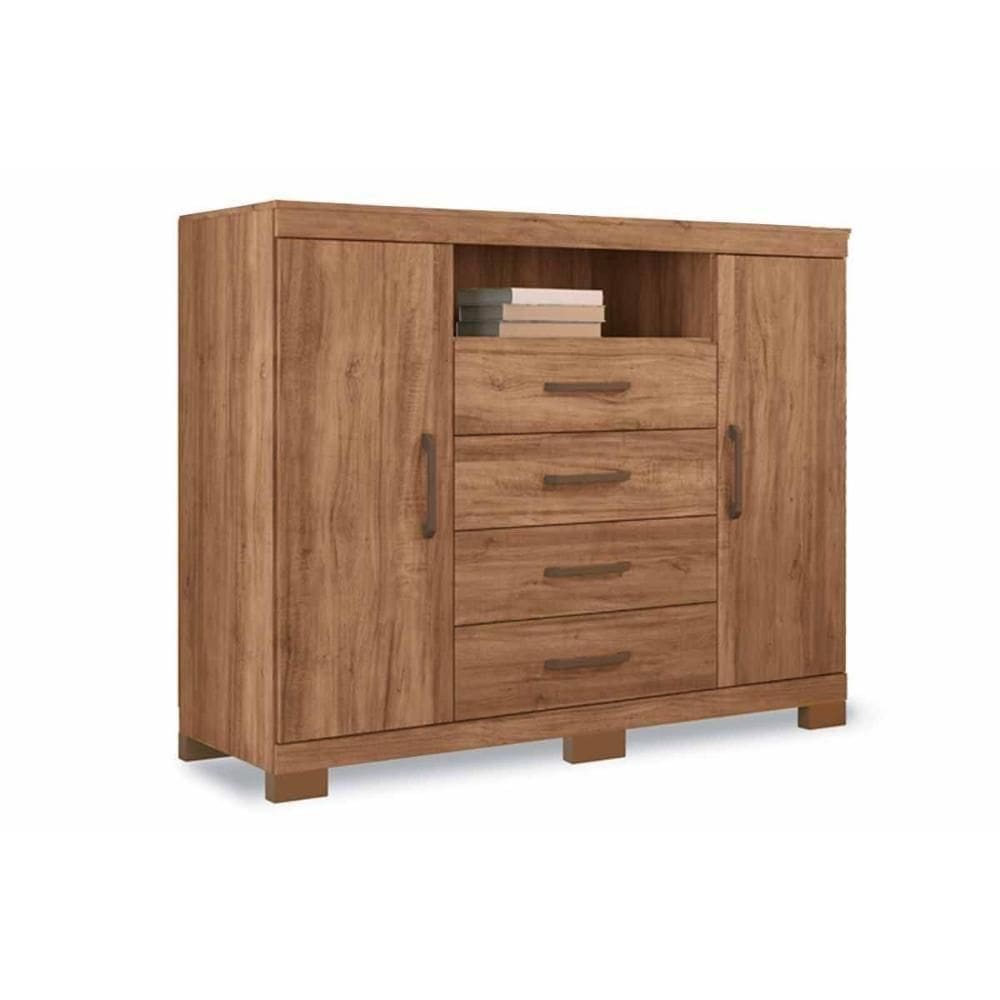 Cômoda De Quarto Master C/ 2 Portas 1 Nicho E 4 Gavetas Atacama Santos Andirá
