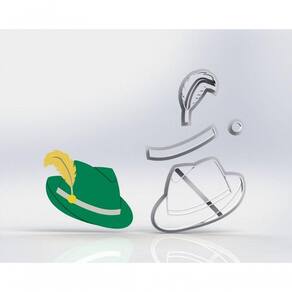 Cortador Chapéu Oktober Alemão Modular Tamanho 6 Cm