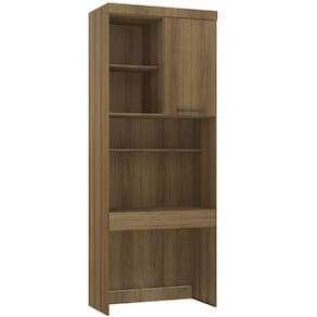 Bancada De Estudos Modulada 90cm 1 Porta E 1 Gaveta Paris Luciane Móveis Avelã Pf Com Avelã Pf