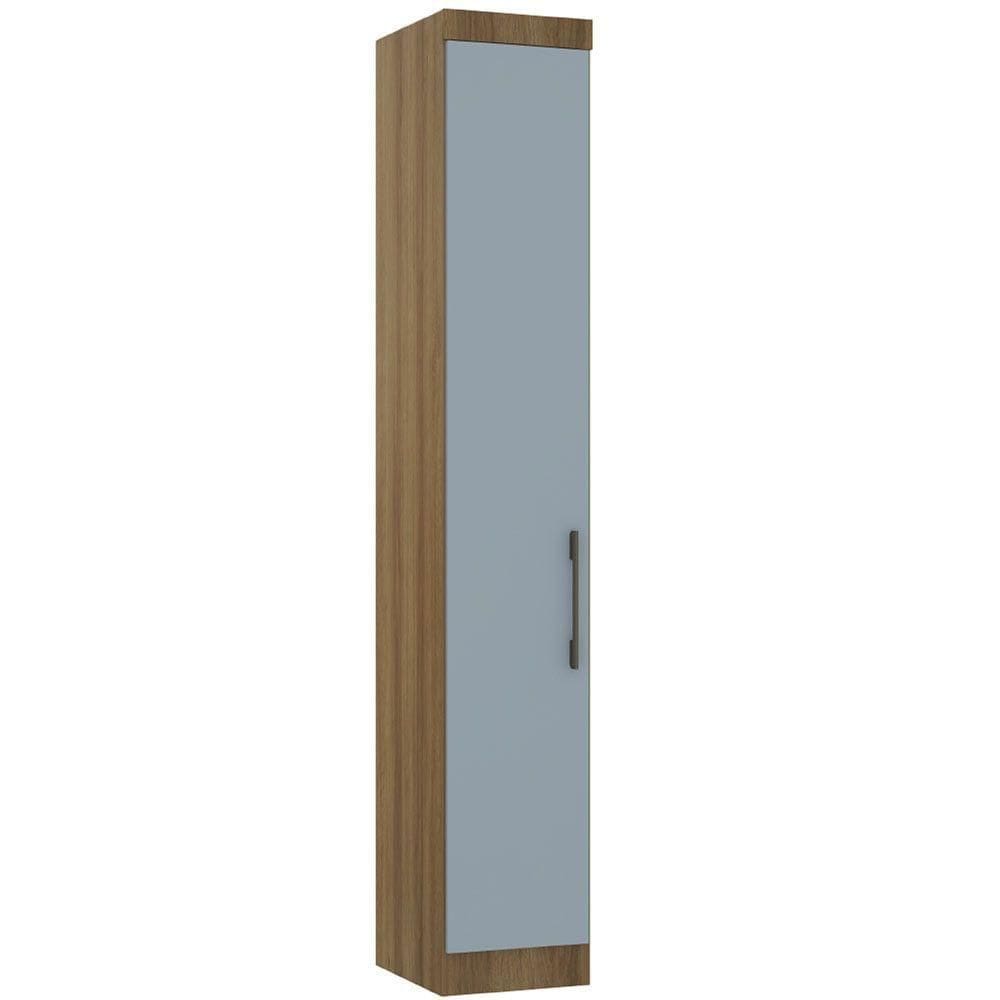 Guarda Roupa Modulado 38cm 1 Porta Paris Luciane Móveis Avelã Pf Com Grey Sky Pf