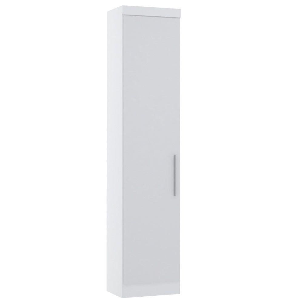 Guarda Roupa Sapateira Modulado 50cm 1 Porta Alpes Luciane Móveis Branco Pf Com Branco Pf