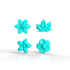 Molde Silicone Flores E Folha Hb