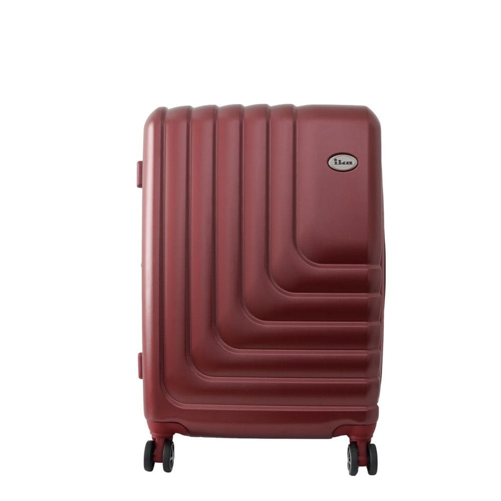 Mala de Bordo Pequena para Viagem em Abs Ika Flex, Cadeado Tsa Embutido, Rodas Duplas 360 Vermelha