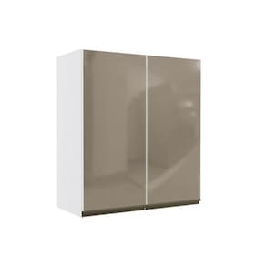 Armário Aéreo p/ Cozinha Maxxi G765 c/ 2 Portas c/ Vidro Reflecta 80cm Branco - Kappesberg