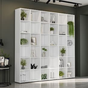 Kit Estante para Livros com 12 Nichos 221cm X 222cm Caracol Branco