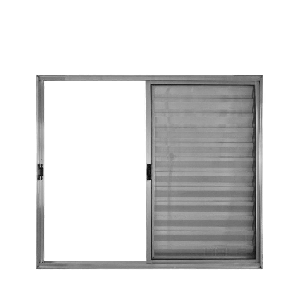 Veneziana 3 Folhas De Correr S/grade 1.00 X 1.00 Alumínio Brilhante Linha Modular - Hale