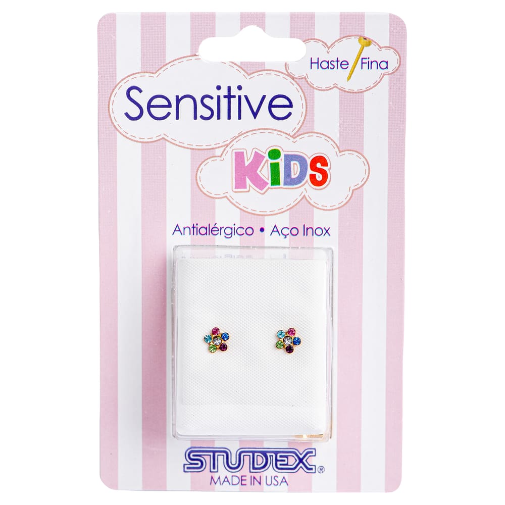 Brinco Studex Sensitive Kids Daisy Arco-Iris Sk6213y