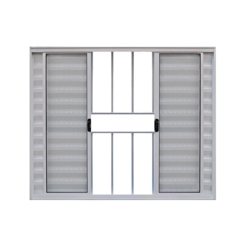 Veneziana 6 Folhas De Correr C/grade 1.00 X 1.50 Alumínio Branco Linha Modular - Hale