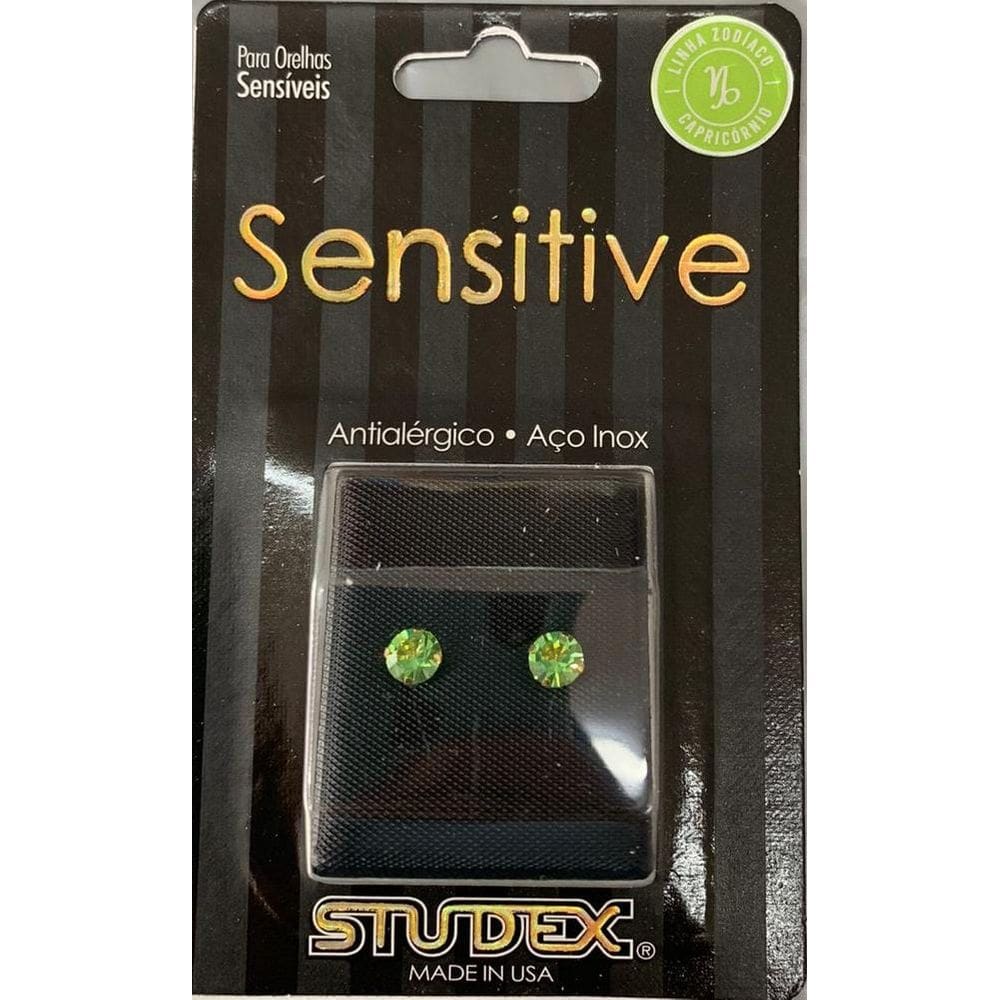 Brinco Studex Sensitive Zodíaco 5Mm Capricórnio Perido Verde