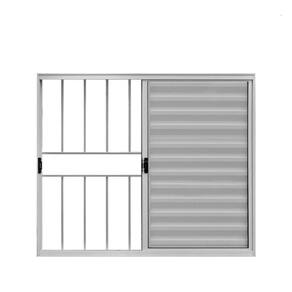 Veneziana 3 Folhas De Correr C/grade 1.00 X 1.20 Alumínio Branco Linha Modular - Hale