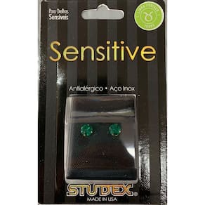 Brinco Studex Sensitive Zodíaco 5Mm Touro - Esmeralda Verde
