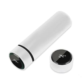 Garrafa Térmica Inteligente De Inox 500ml Tampa C-sensor De Temperatura Led água Café Chá Branco