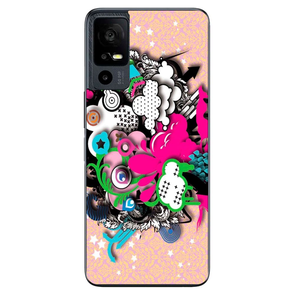 Capa Adesivo Skin104 Verso Para TCL 40R 5G