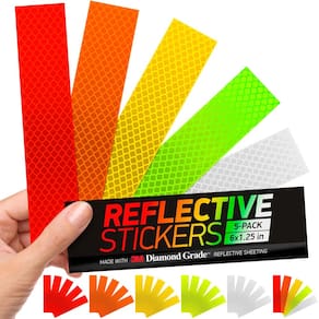 Adesivos refletivos Byllstore 3M Diamond Grade, pacote com 5