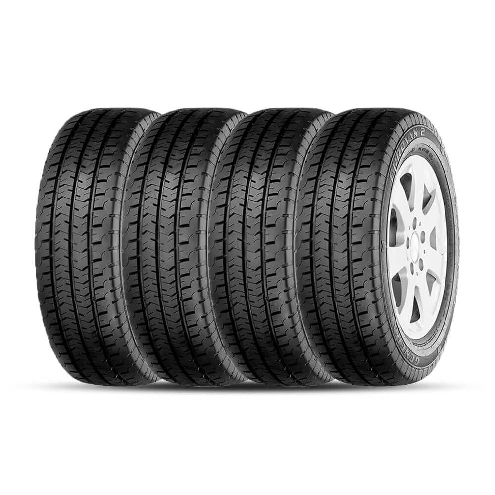 Kit 4 Pneu General by Continental Aro 14 185r14c 102/100q 8p