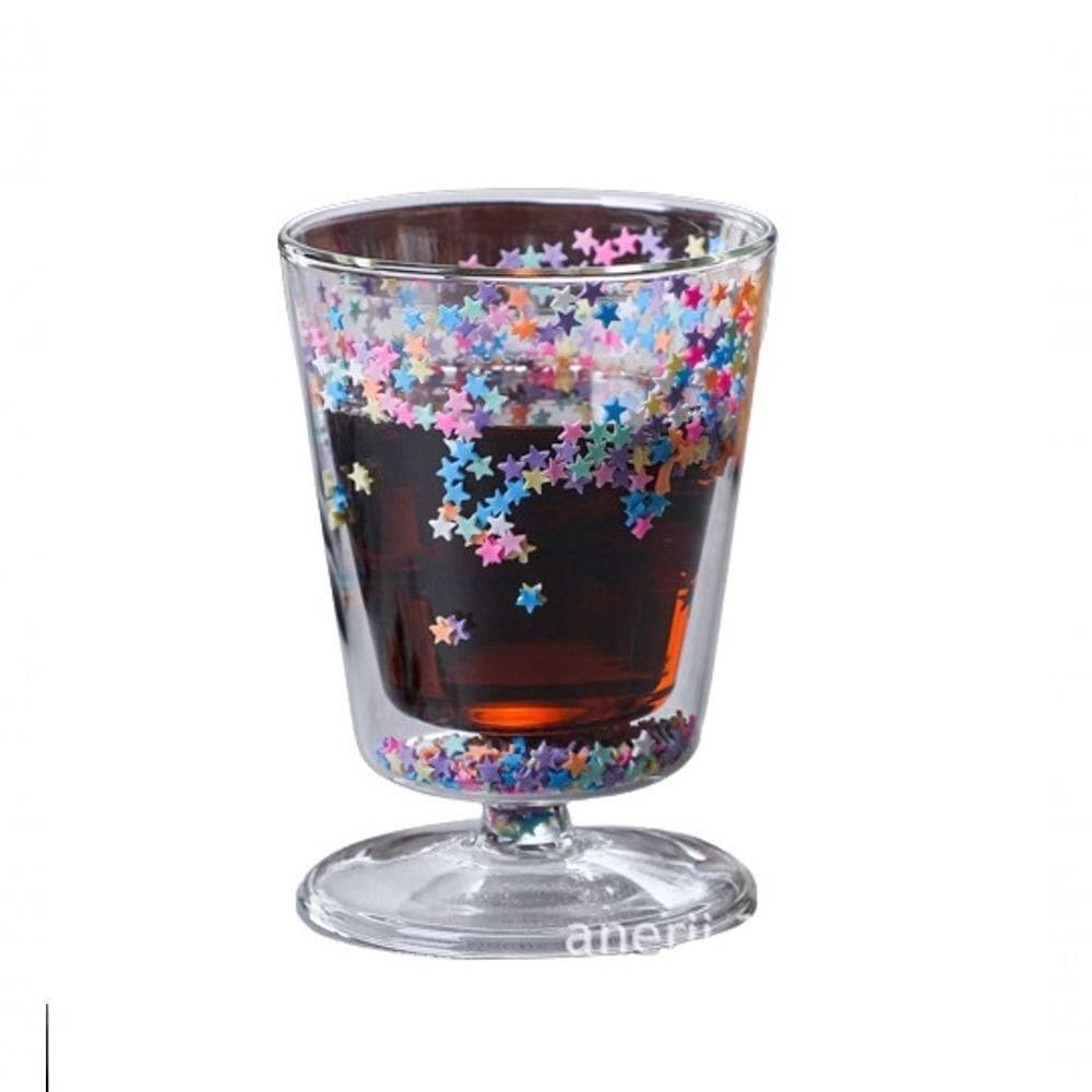 Copo De Vidro Bubble Cup Estrelinha 200ml- Ilovecoffee