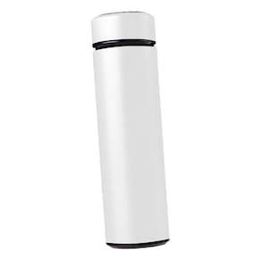 Garrafa Térmica Inteligente De Inox 500ml Tampa C-sensor De Temperatura Led água Café Chá Branco