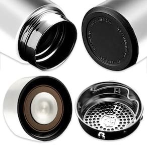 Garrafa Térmica Inteligente De Inox 500ml Tampa C-sensor De Temperatura Led água Café Chá Branco