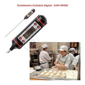 Termômetro Culinário Cozinha Digital Mede 50ºc A +300ºc