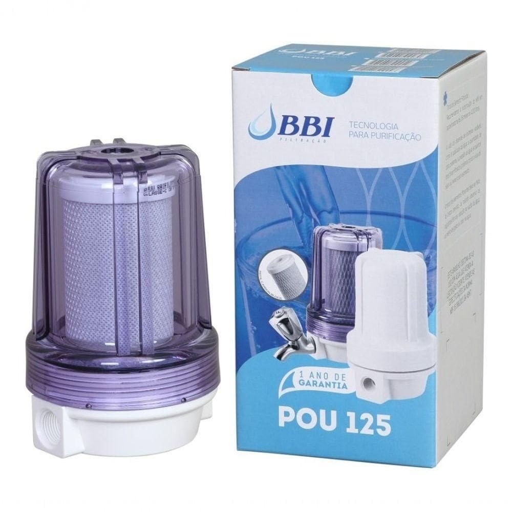 Filtro Para Ponto De Uso Bbi Transparente F125tr 5” Cor Transparente Voltagem Não Se Aplica