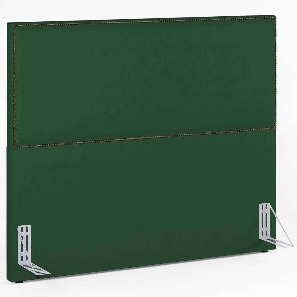 Cabeceira Casal Tachas 140cm Verde Musgo