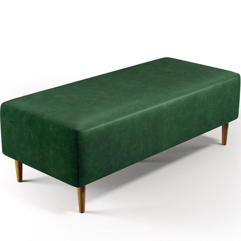 Puff Sala De Estar Pés Palito 120x50 Cm Facto Verde Musgo