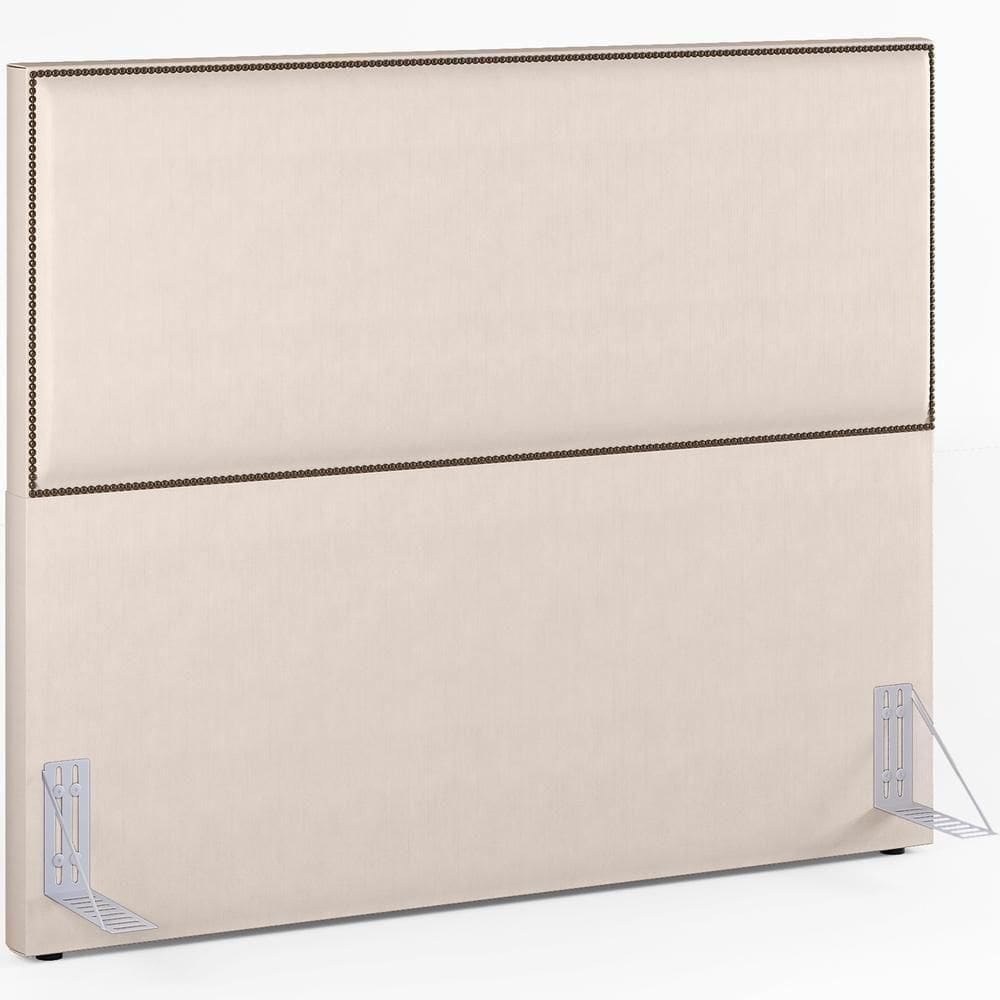 Cabeceira Cama Box Casal Com Tachas 140 Cm Suede Bege