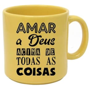 Caneca Cristã Amar A Deus Acima De Todas As Coisas
