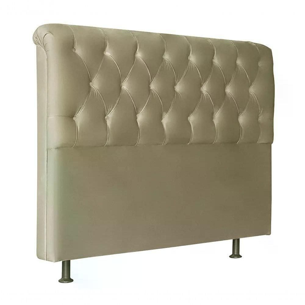 Cabeceira Casal 140cm Emilia Suede Taupe Id Suede Taupe