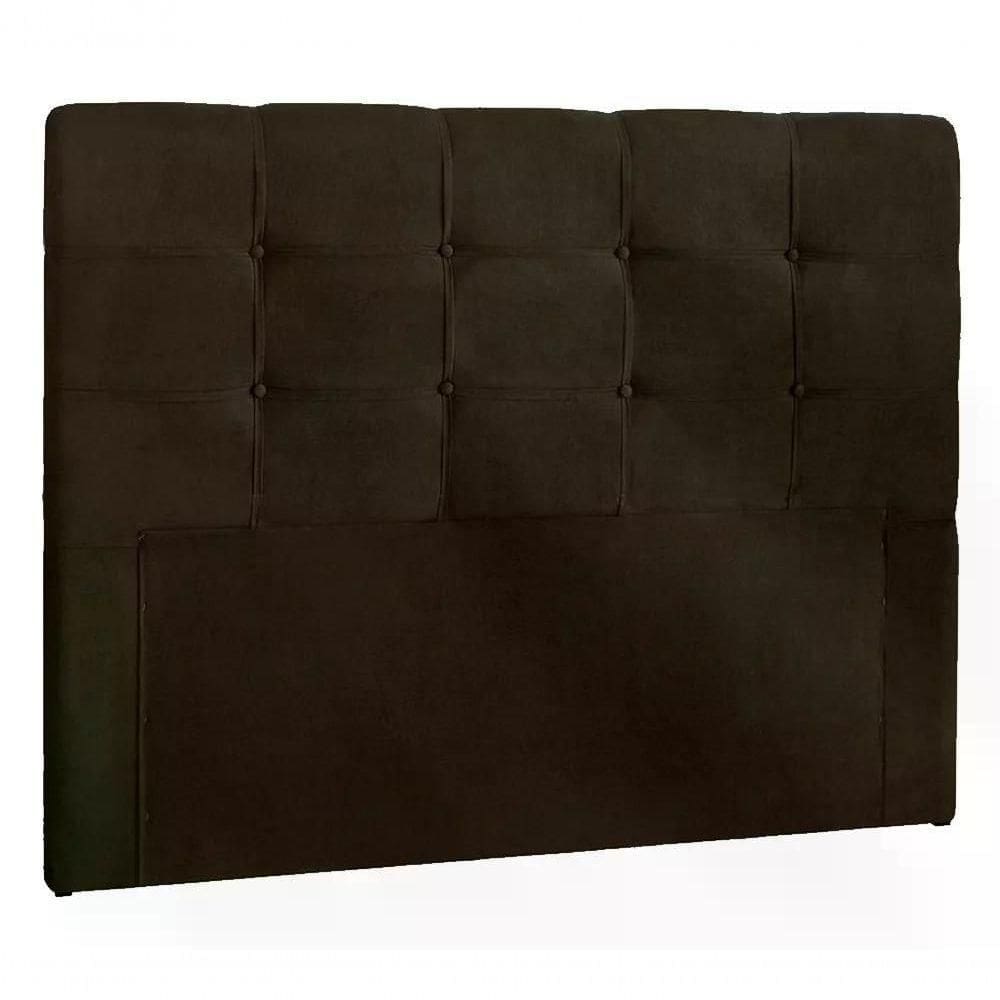 Cabeceira Casal 140cm Daiana Suede Marrom Id Suede Marrom
